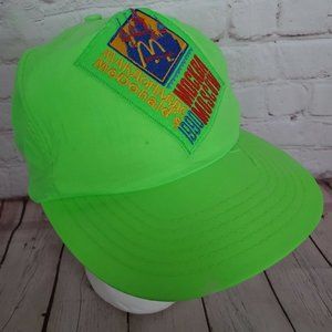 McDONALD'S Moscow 1990 SNAPBACK HAT Neon Vintage
